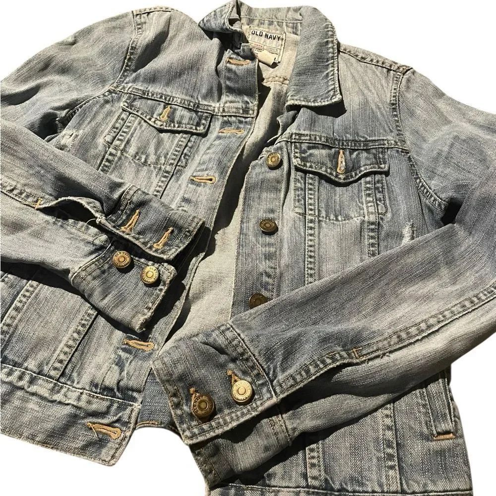 Old Navy ladies Light Blue Jean Jacket like new size small